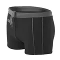 Aquarti Herren Badehose Kurz mit Kontrastpaspel, Farbe: 010 Schwarz/Grau, Größe: 3XL
