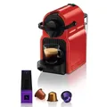 NESPRESSO Kapselmaschine XN1005 Inissia von Krups, Wassertankkapazität: 0,7 Liter, inkl. Willkommenspaket mit 7 Kapseln rot