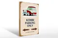 Femer GmbH Holzbild Spruch 30x40cm Kombi Parking only Auto, Auto Motorrad Werkstatt Garage, Parkplatz (1 St), Glatte Holzfaserplatte (MDF), vorn beschichtet