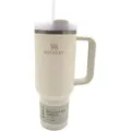 Stanley Quencher H2.0 FlowState Isolierbecher mit Strohhalm, 1,2 l, kalt für 11 - Creme