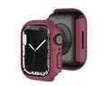 Wigento Smartwatch-Hülle Für Apple Watch Serie 9 8 7 45mm Schock TPU Silikon Hülle Dunkel Rot