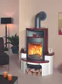 Dauerbrandofen Hark Avenso ECOplus bordeaux-rot raumluftunabhängig 6kW