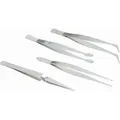 Brüder Mannesmann M 615 Pinzetten-Set 4teilig Hackenspitze, Spitz, Trapez, Flach-rund 110 mm