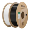 eSUN PLA Filament 1.75mm, Basic 3D Drucker 2KG, Kaltes Weiß+Schwarz 