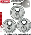 ABUS Diskusschloss Vorhangschloss 25/70 Wendeschlüssel gleichschließend