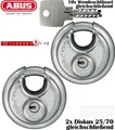 2x ABUS Diskusschloss Vorhangschloss 25/70+ 10x gleiche Wendeschlüssel