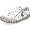 Rieker Damen Low-Top Sneaker L0355, weiß, 38 EU / 5 UK - Weiß - 38