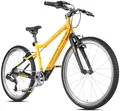 PROMETHEUS BICYCLES PRO Fahrrad 24 Zoll Jungen Mädchen | Premium Kinderfahrrad 24 Zoll Jungen alu ab 7 Jahre Super leicht | 8 Gang SRAM X4 Schaltung | Sunset Schwarz Matt Orange