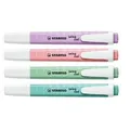 Stabilo Textmarker swing cool Pastel, 4 Stück, Strichbreite 1 - 4mm, im Etui, pastell, sortiert