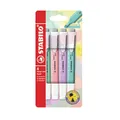 STABILO - Textmarker - swing cool Pastel - 4er Pack - Hauch von Minzgrün, rosiges Rouge, Schimmer von Lila, zartes Türkis