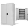 Aktenschrank 90x40x140 Cm Stahl Grau