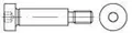 ISO 7379 Pass-Schulterschraube Schaftpassung h8 M10x40 Stahl 12.9 blank Innensechskant 25 Stk