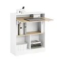SoBuy Klapptisch, Weiß, Holzwerkstoff, Holz, 70x85x54 cm, Arbeitszimmer, Schreibtische