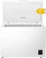 Gefriertruhe 297L weiß FastFreeze LED Schloss E Energieklasse Rollen