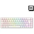 Sharkoon PureWriter W65 weiß Red Switches - kompakte, kabellose Tastatur mit Aluminiumrahmen, Low-Profile Red Switches und nur 432 Gramm Gewicht