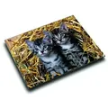 Läufer Schreibunterlage Katzen im Stroh, 400 x 530 mm