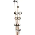 Kobolo Dekostecker Gartenstecker BOULES H209 cm mit 12 Edelstahlkugeln Rostoptik