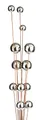 Kobolo Gartenstecker Boules 21x10x209cm, Metall & Edelstahl, rostbraune Gartendeko mit 12 Edelstahlkugeln, Zeitloser Dekostecker für Outdoorbereich