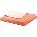 Wohndecke Wohndecke Doubleface, Biederlack, mit geketteltem Zierstich orange