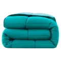 wometo Steppbett Bettdecke Wende-Design ca. 135x200 cm – türkis & hellblau – buntes Ganzjahres Steppbett (Sommer und Winter) I farbig und ohne... - Türkis