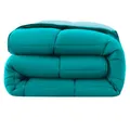wometo Steppbett Bettdecke Wende-Design ca. 135x200 cm – türkis & hellblau – buntes Ganzjahres Steppbett (Sommer und Winter) I farbig und ohne extra Bezug verwendbar I Oeko-TEX geprüft