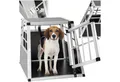 tectake Tiertransportbox Hundetransportbox single, mit gerader Rückwand
