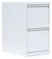 Lüllmann Büro Hängeregistratur Schrank 70x40x62cm (HxBxT) komplett montiert für DIN A4 Hängemappenmit 2 Schüben, einbahnig 560217 Weiß