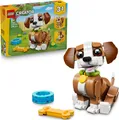 LEGO Creator 3-in-1-Set Niedliche Tiere: Verspielter Welpe - Hunde Spielzeug & LEGO Hund Bauset - Konstruktionsspielzeug mit Hundefigur, Welpen & 3 Bauoptionen - Kreatives Geschenk für Kinder - 31382