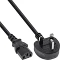 InLine® Netzkabel, Netzstecker England auf Kaltgerätestecker C13, 1m