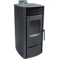 Nemaxx P9 Pelletofen Pelletkaminofen 11kW Kaminofen Heizofen Pellet Ofen Kamin Pelletheizung Heizgerät Kaminheizung Pellets -schwarz- WiFi-Ready - Schwarz