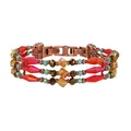 KONPLOTT Armband Indian Summer orange antik Kupfer Bracelet 3-lagig