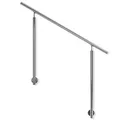 DOLLE Geländer Edelstahl Hauseingang seitliche Montage 2 Pfosten Länge 150 cm Höhe 100 cm witterungsbeständig