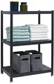 shelfr Industrial Design Metallregal Schwarz Stehend - 61x41x90 Standregal - 3 Ebenen Wandregal Schwerlast Regal - Wohnzimmerregal Modern - Küchenregal Schwarz Badregal Bücherregal Raumteiler Metall