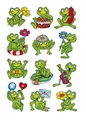 10x Herma 5601 Sticker DECOR Frösche