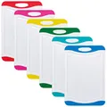 Rosenstein & Söhne Schneidebrett BPA frei: 6er-Set Schneidebretter in 6 Farben, antibakteriell, je 29 x 20 cm (Brettchen, Frühstücksbrettchen Kunststoff, Board)