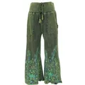 Guru-Shop Relaxhose Palazzohose, Boho Baumwollhose, Hippiehose mit.. alternative Bekleidung grün XL