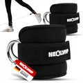 NEOLYMP 2er Set Fußschlaufen Kabelzug für sicheres Workout - Kickbase Fußschlaufe mit komfortabler Polsterung - Fitness und Gym Zubehör, Fußmanschetten Kabelzug, Ankle Straps