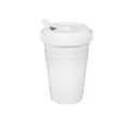 KPM Berlin KURLAND To-Go Becher 0,35 l – Porzellan Kaffeebecher & Teebecher, handmade, edles Design, nachhaltig, im Geschenkkarton, Weiß