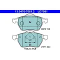 ATE 13.0470-7081.2 Bremsbelagsatz für SKODA SEAT AUDI VW Bremse Bremsbeläge
