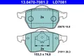 Bremsbelagsatz Scheibenbremse ATE Ceramic 13.0470-7081.2 für AUDI TT A3 SEAT VW