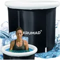 KRUMAD Eistonne 320L – Faltbare Eisbadewanne mit Abdeckung & Ablassventil