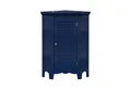 Teamson Home Hochschrank Freistehender Aufbewahrungsschrank aus MDF mit Lamellentür blau