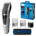 Philips Hair Clipper Series 5000, Haarschneider mit Trim-n-Flow-Pro-Technologie, 28 Längeneinstellungen, 90 Min Akkubetrieb mit 1 Std Ladezeit, Schneller, gleichmäßiger Haarschnitt (Modell HC5650/15)