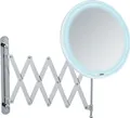 WENKO Teleskop Kosmetik Wand Spiegel Schminken Make UP mit LED Beleuchtung Bad