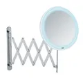 WENKO Teleskop Kosmetik Wand Spiegel Schminken Make UP mit LED Beleuchtung Bad