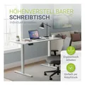 Juskys Höhenverstellbarer Schreibtisch Office Stand 120x60cm - elektrisch, Memory-Funktion - Weiß