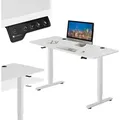Höhenverstellbarer Schreibtisch 120x60cm – Elektrisch Stufenlos Verstellbar Bürotisch Sitz- & Stehtisch Speicherplatz Memory-funktion - Weiß - Juskys