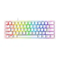 Razer Huntsman Mini (Red Switch) - Kompakte 60% Gaming Tastatur (Lineare Optische Switches, Doubleshot PBT-Tastenkappen, Abnehmbares USB-C Kabel) QWERTY US-Layout | Mercury Weiß