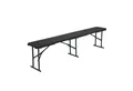 NILS CAMP Gartenbank faltbare Bank Bierbank dunkelgrau 180cm Klappbank