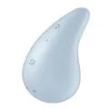 Satisfyer Dew Drop | Auflegevibrator | 8 cm | Perfekt für Anfänger | 2 starke Motoren | 12 Vibrationsprogramme | Wiederaufladbar | Wasserdicht (IPX7) | Hautfreundliches Doppel-Silikon, Farbe:hellblau